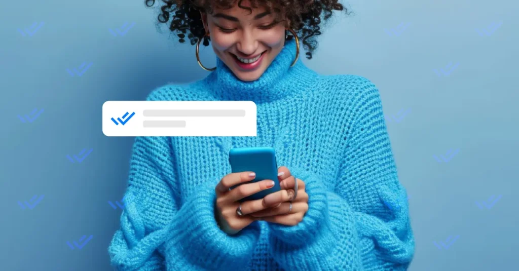 Confirmación de lectura en WhatsApp para empresas con doble check azul y estados del mensaje