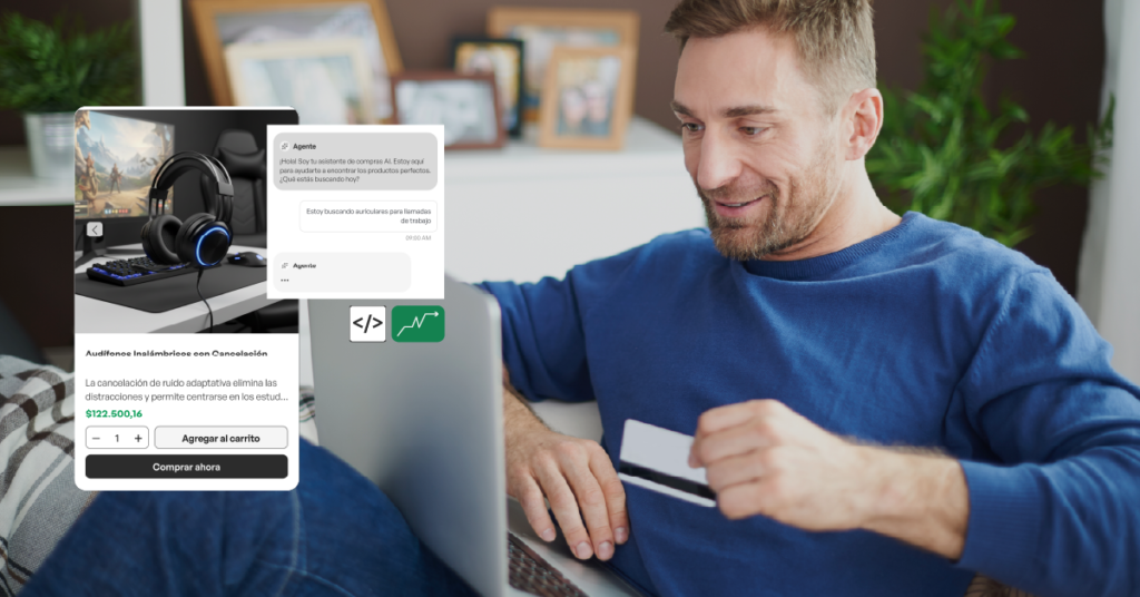 Widget de chat con IA para ecommerce conversacional en tienda online