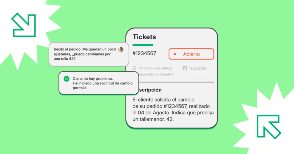 Gestión de tickets conversacionales en ecommerce por WhatsApp con IA
