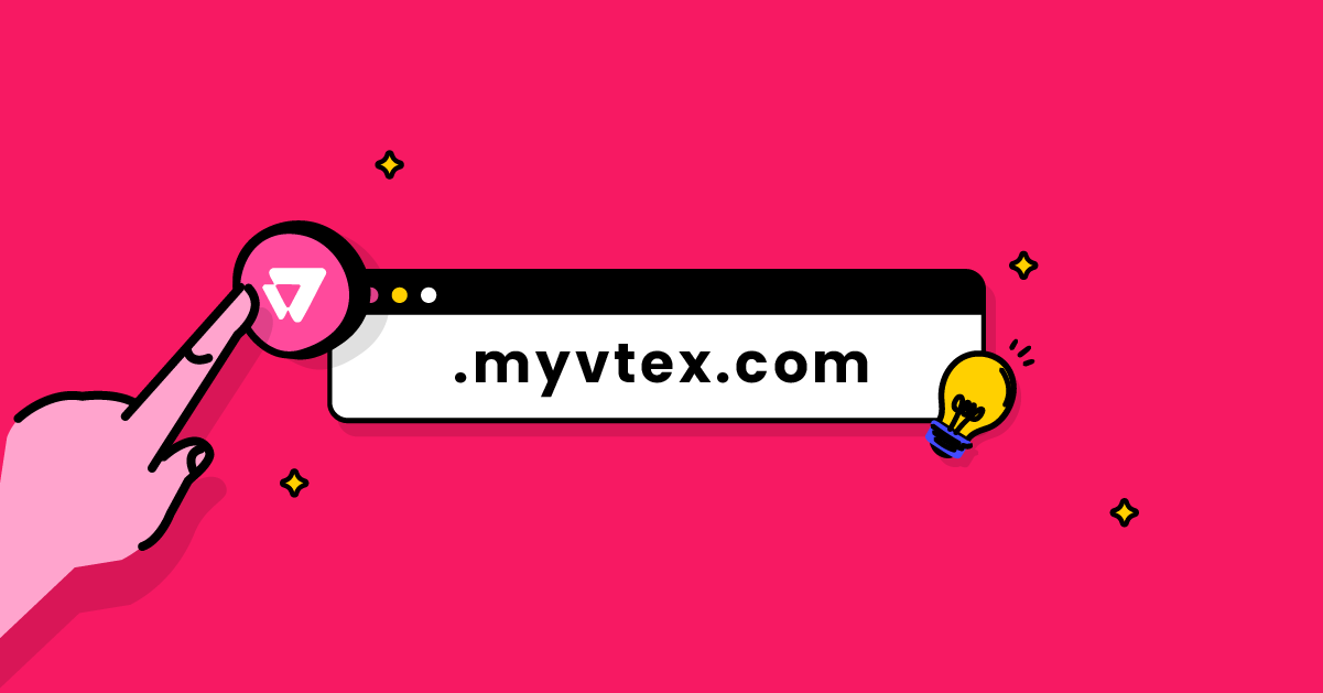 Painel de administração VTEX IO com subdomínio myvtex.com no navegador
